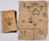 NEEDLEWORK ON COTTON WALLET AN