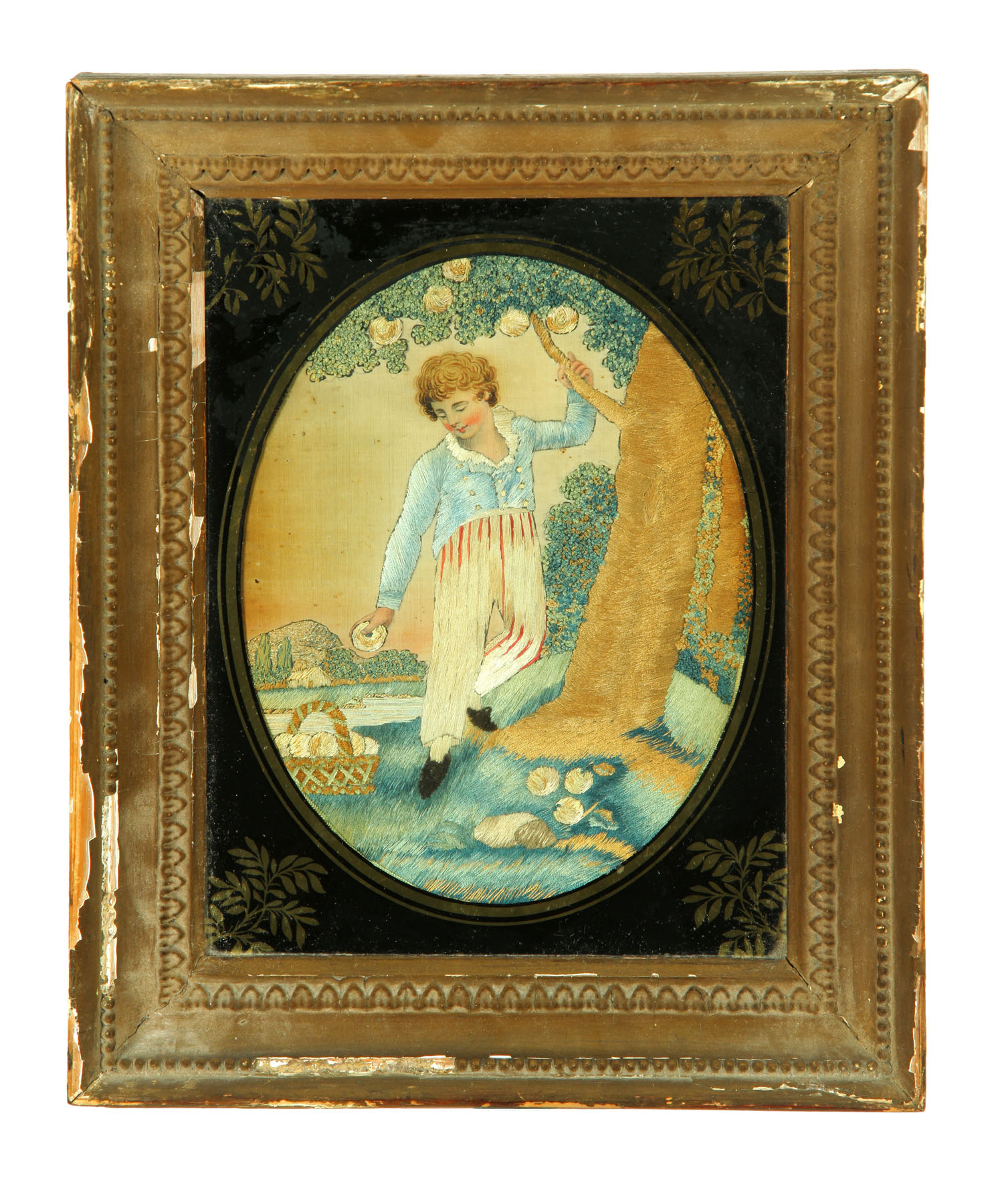 NEEDLEWORK PICTURE.  American or