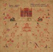 NEEDLEWORK SAMPLER 1839Framed