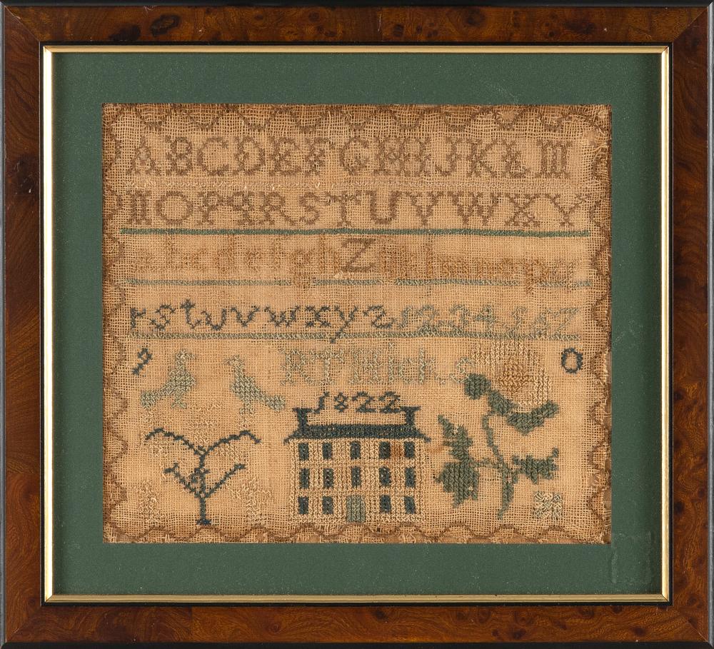 NEEDLEWORK SAMPLER BELIEVED TO HAVE