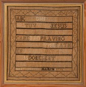 NEEDLEWORK SAMPLER CIRCA 1795