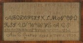 NEEDLEWORK SAMPLER CIRCA 1830
