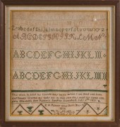 NEEDLEWORK SAMPLER DATED 1835