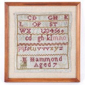 NEEDLEWORK SAMPLER "M HAMMOND