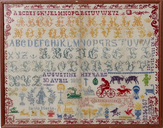 Needlework sampler with