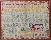Needlework sampler with transp