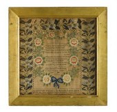 Needlework sampler    worked b