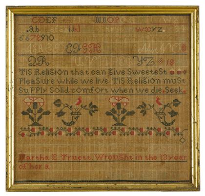 Needlework sampler    wrought by