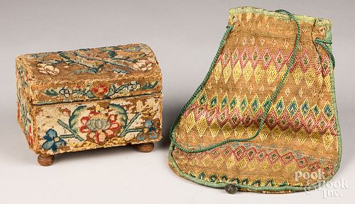NEEDLEWORK SEWING POUCH AND