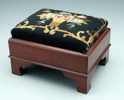 Needlework upholstered stool,
