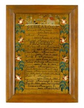 Needleworked family register