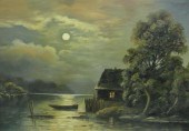 NELKE, A. Oil on Canvas. Signe