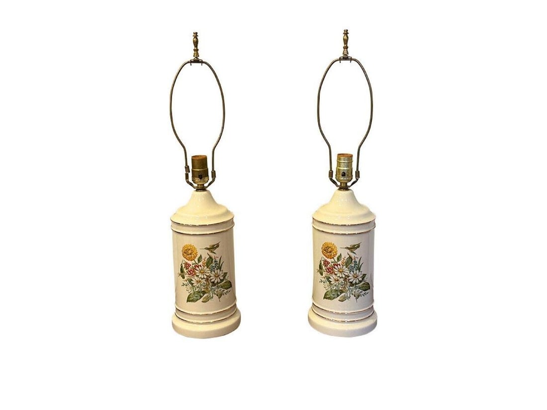NELSON LEBO DAISY PATTERN LAMPS,