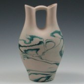 Nemadji Double Vase marked Nem