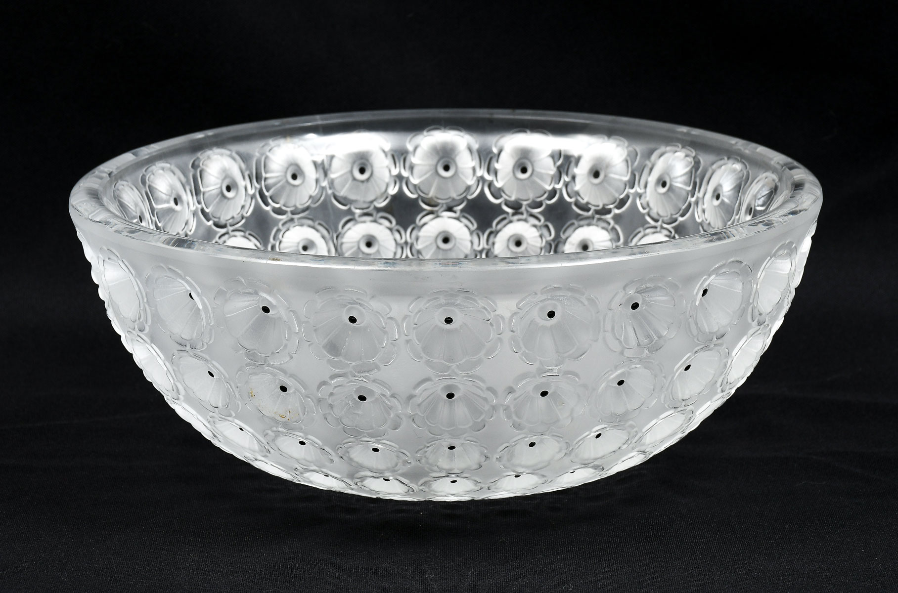 NEMOURS LALIQUE ART GLASS BOWL: