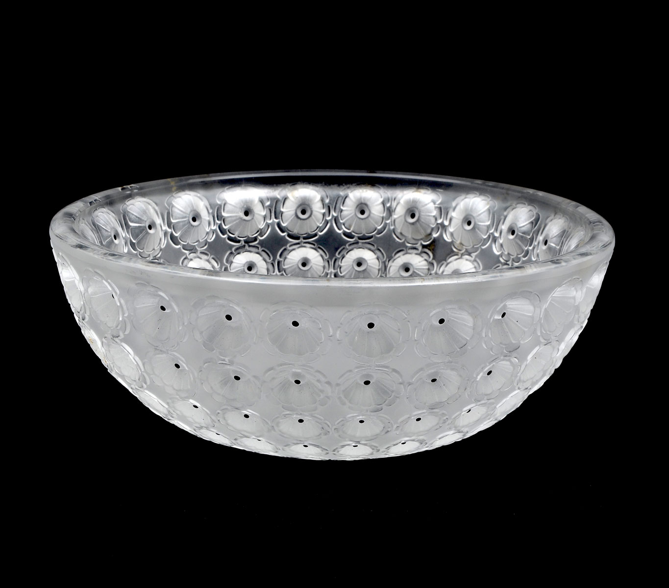 NEMOURS LALIQUE ART GLASS BOWL: