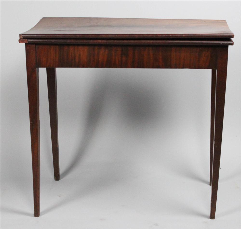 NEO-CLASSICAL MAHOGANY CARD TABLE