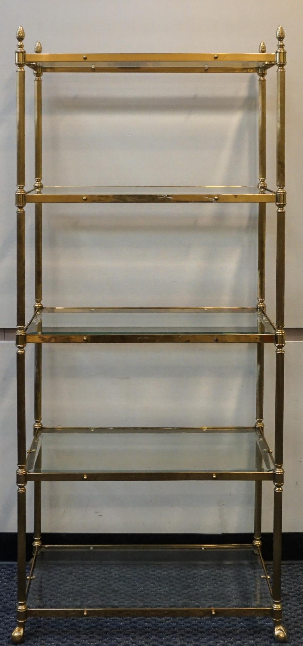 NEO-CLASSICAL STYLE BRASS AND GLASS