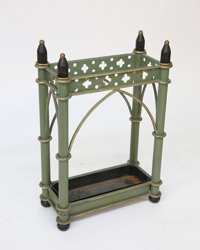 NEO-GOTHIC GREEN PAINTED TOLE