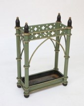 NEO-GOTHIC GREEN PAINTED TOLE