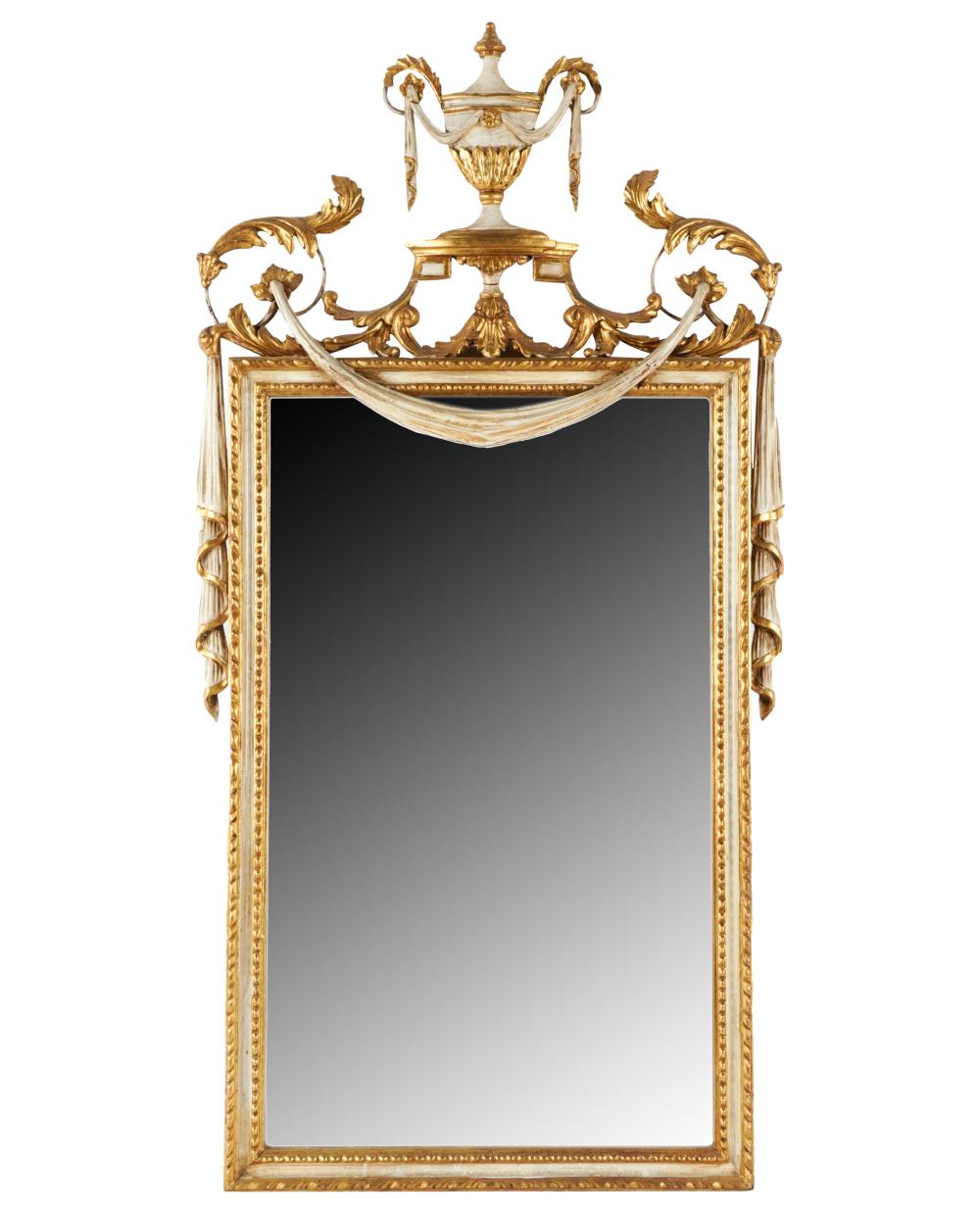 NEOCLASSIC STYLE PAINTED & GIT WOOD