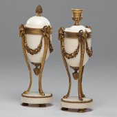 Neoclassical Alabaster Cassole