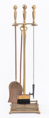 NEOCLASSICAL BRASS FIREPLACE T