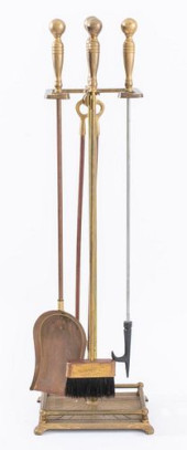 NEOCLASSICAL BRASS FIREPLACE T