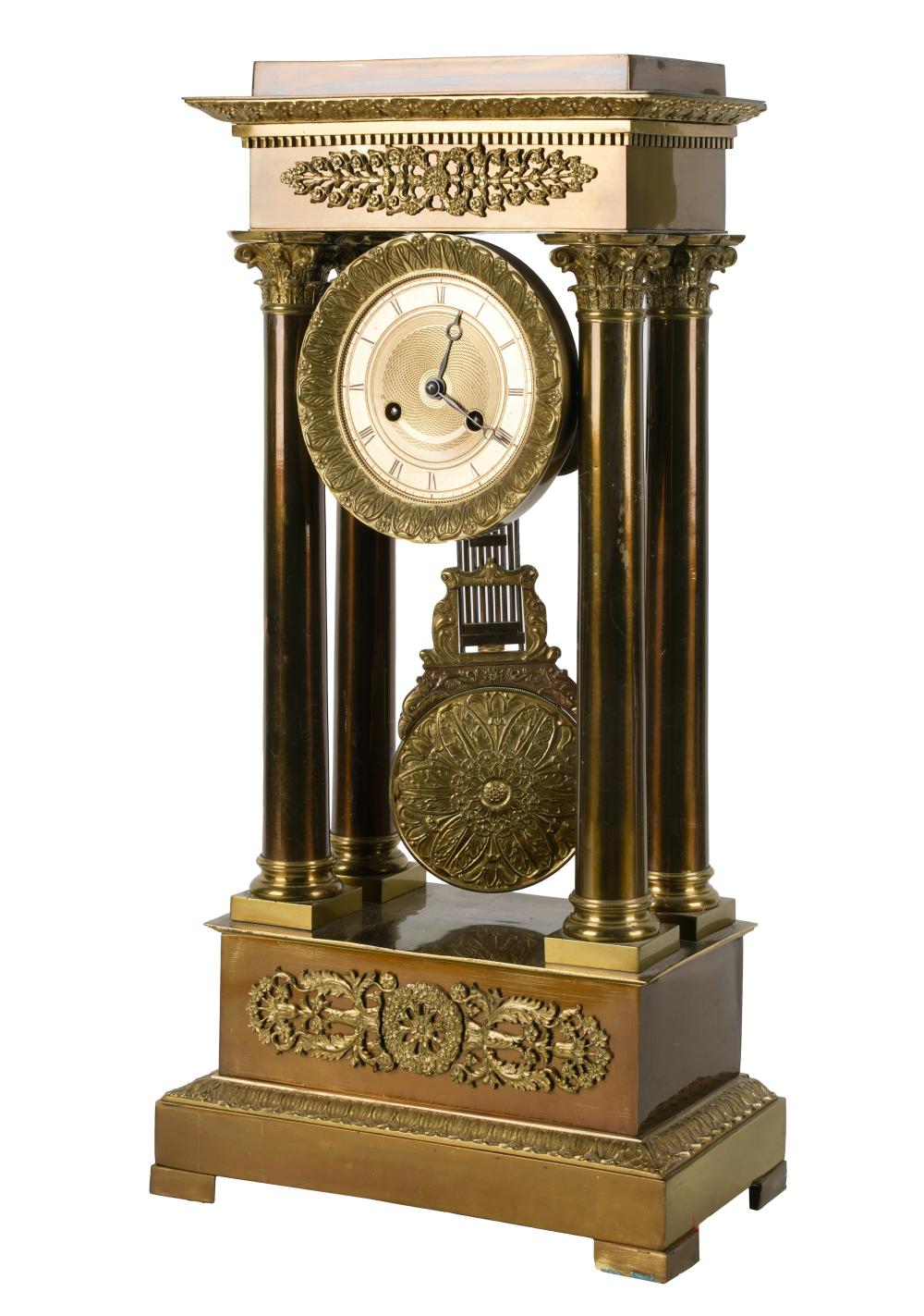 NEOCLASSICAL BRASS PORTICO MANTEL