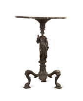 NEOCLASSICAL BRONZE TABLE WITH