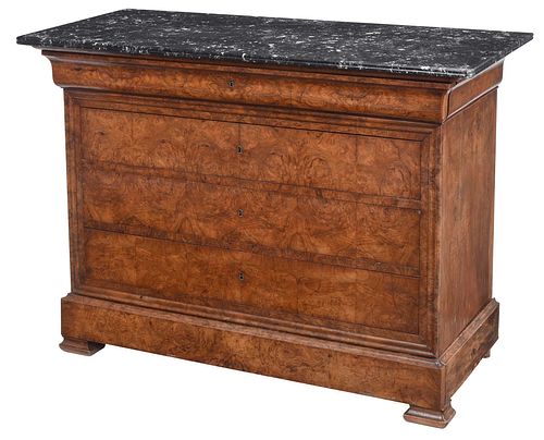 NEOCLASSICAL BURLWOOD MARBLE TOP