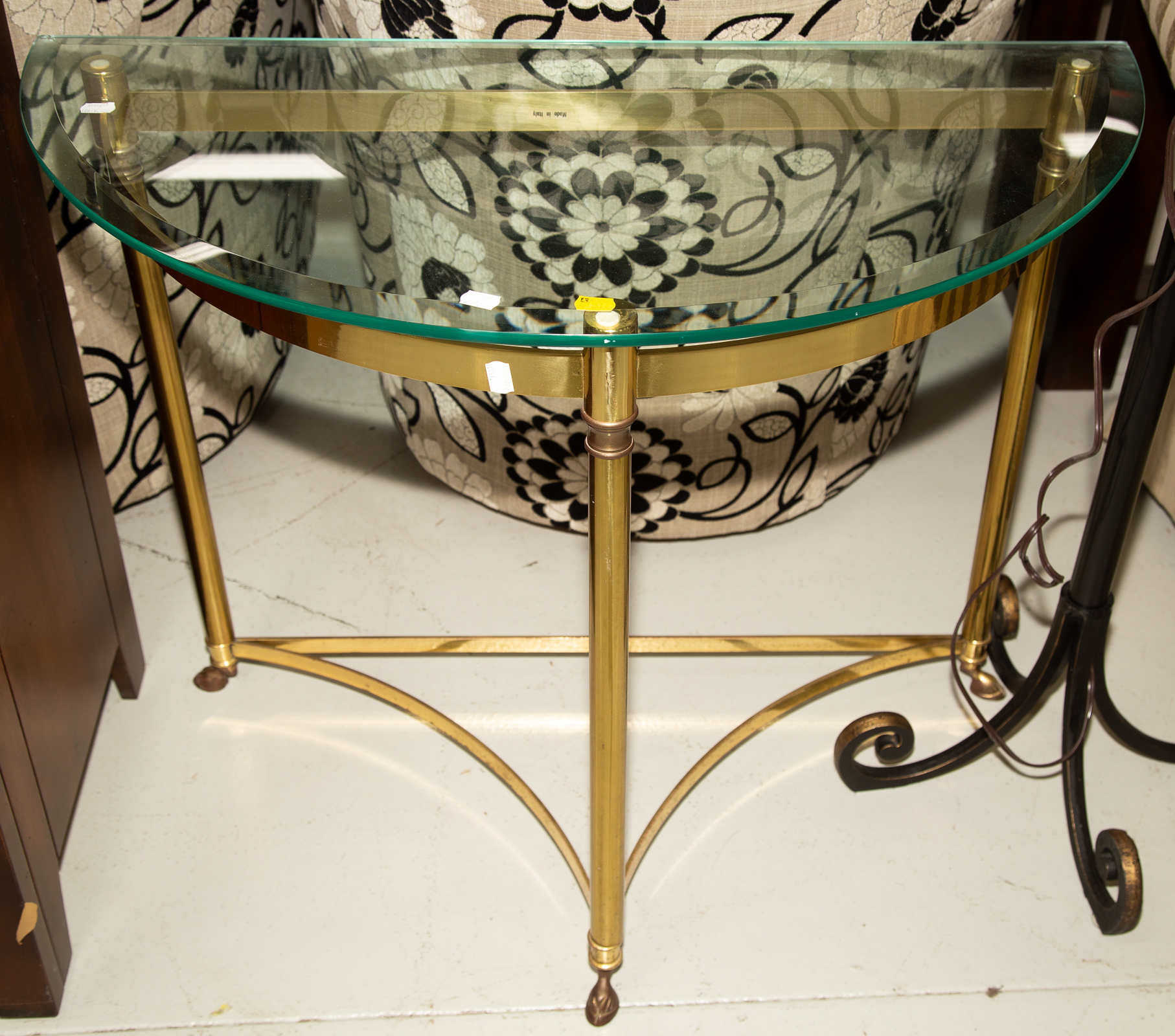 NEOCLASSICAL DEMILUNE PIER TABLE;