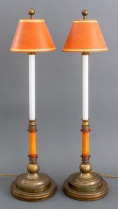 NEOCLASSICAL GILT METAL CANDLE