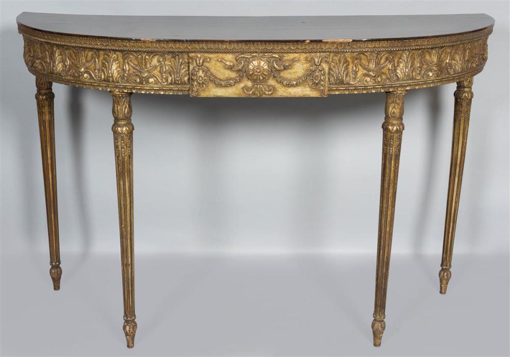 NEOCLASSICAL GILTWOOD DEMILUNE