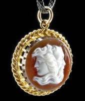 NEOCLASSICAL GOLD PENDANT W/ A