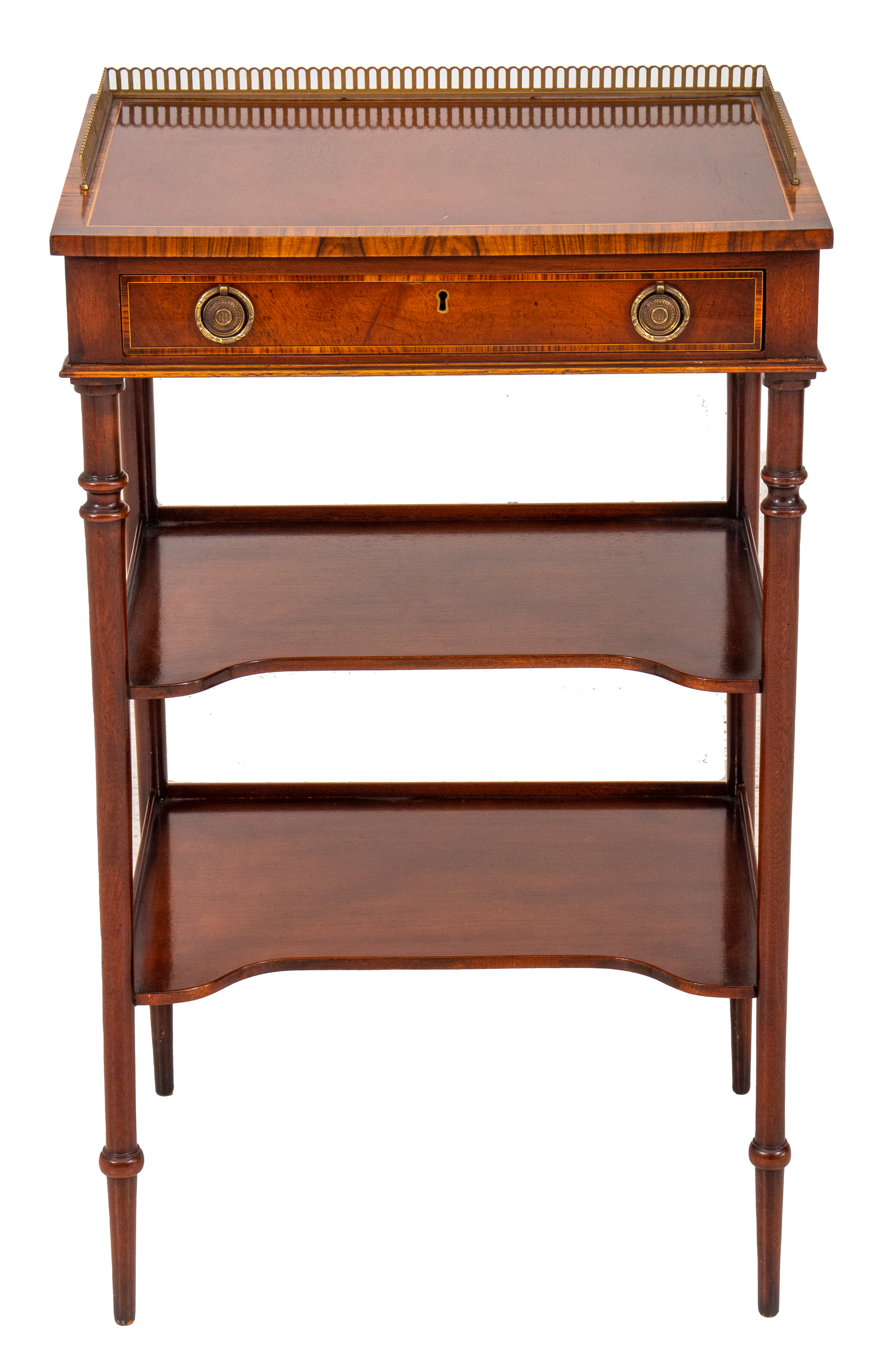NEOCLASSICAL INLAID MAHOGANY SIDE
