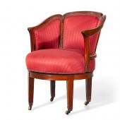 NEOCLASSICAL MAHOGANY REVOLVIN