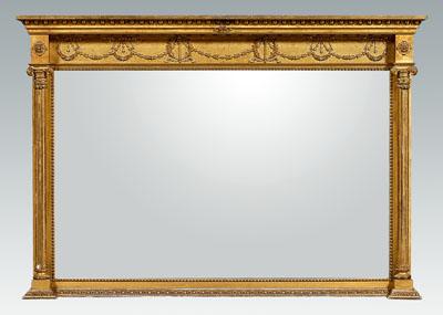 Neoclassical overmantle mirror,