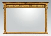 Neoclassical overmantle mirror