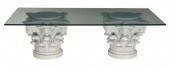 NEOCLASSICAL PAINTED GLASS TOP