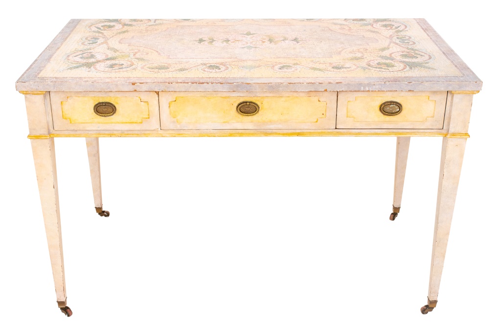 NEOCLASSICAL PAINTED WOOD WRITING