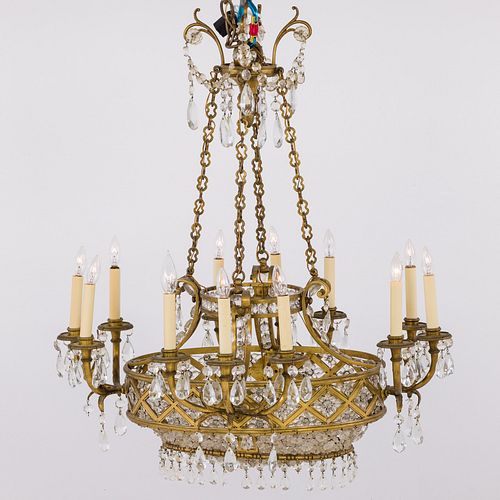 NEOCLASSICAL STYLE 12-LIGHT BRASS