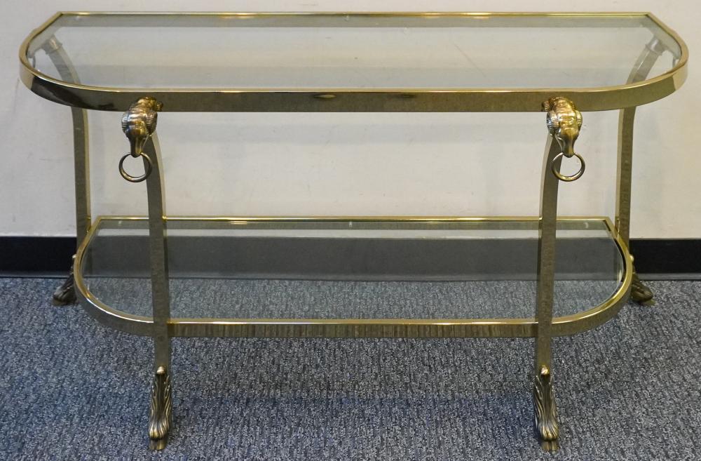 NEOCLASSICAL STYLE BRASS RAM'S HEAD