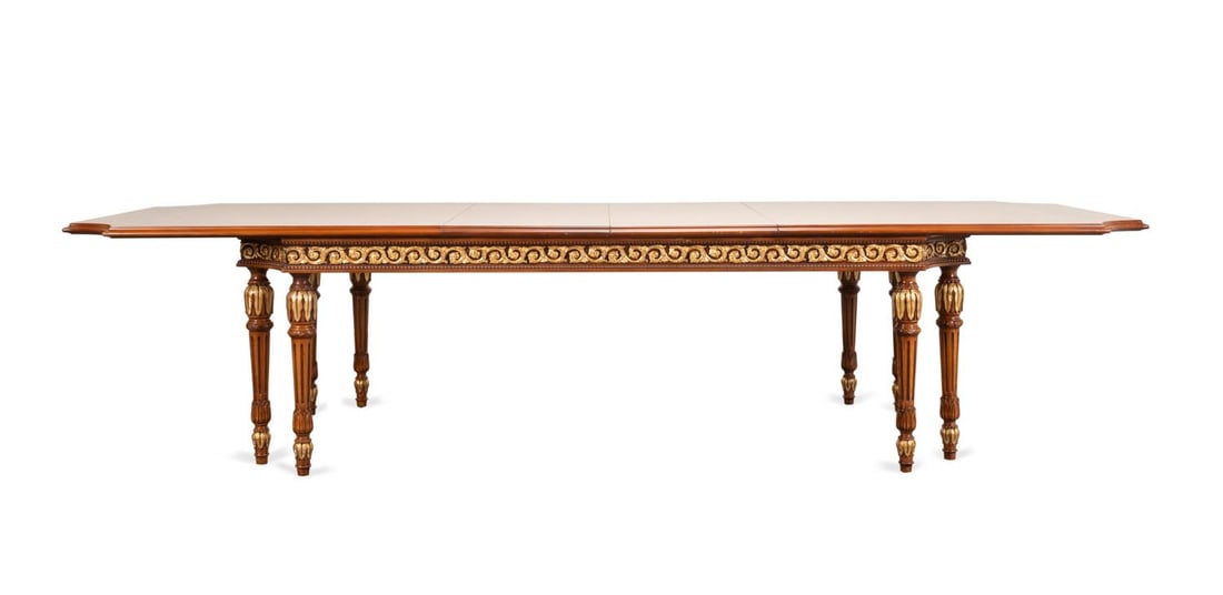 NEOCLASSICAL STYLE BURL DINING