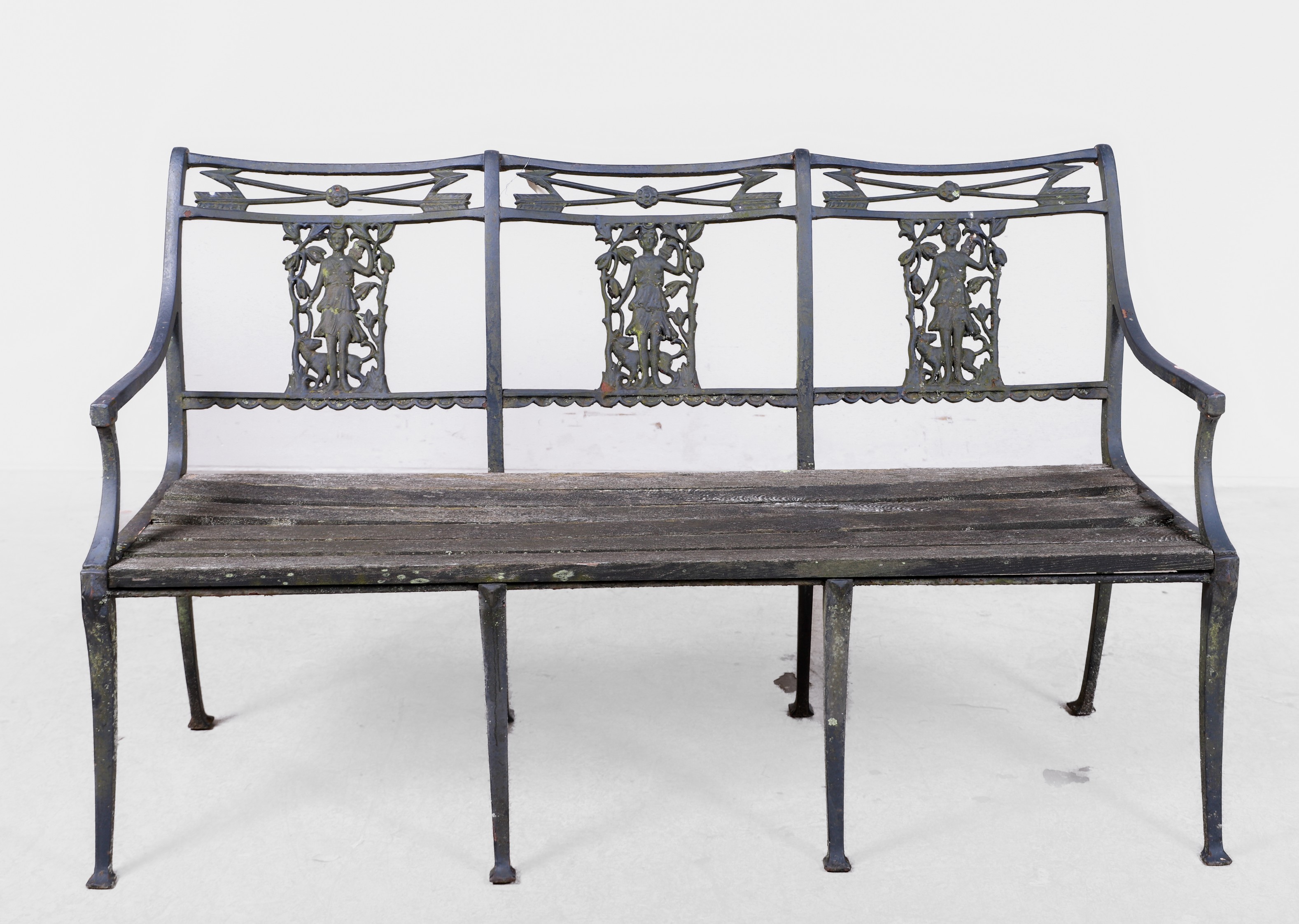 Neoclassical style figural iron and