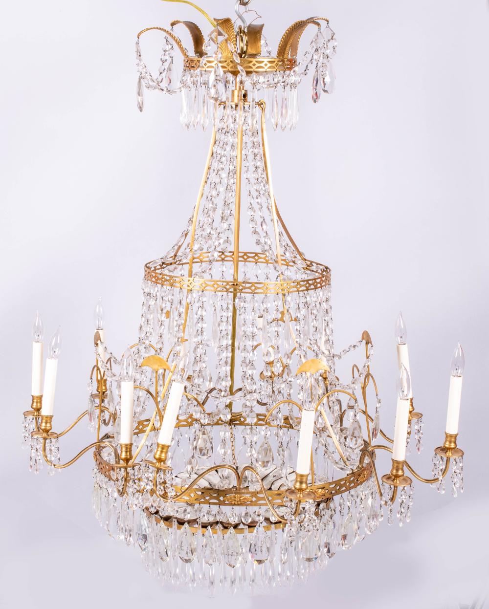 NEOCLASSICAL STYLE GILT-BRASS