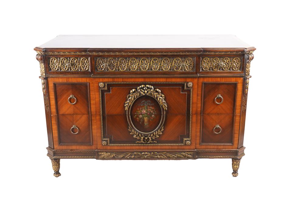 NEOCLASSICAL STYLE GILT & PAINTED