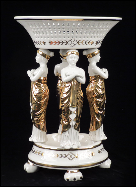 NEOCLASSICAL STYLE GILT PORCELAIN