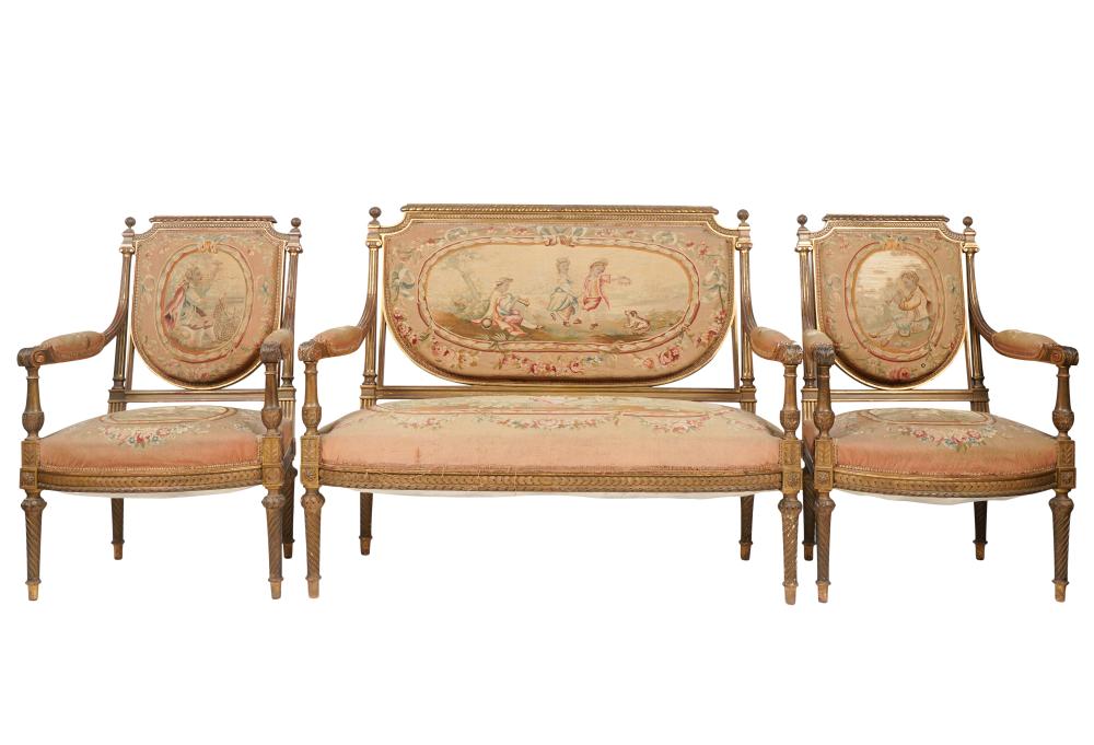 NEOCLASSICAL-STYLE GILTWOOD AND