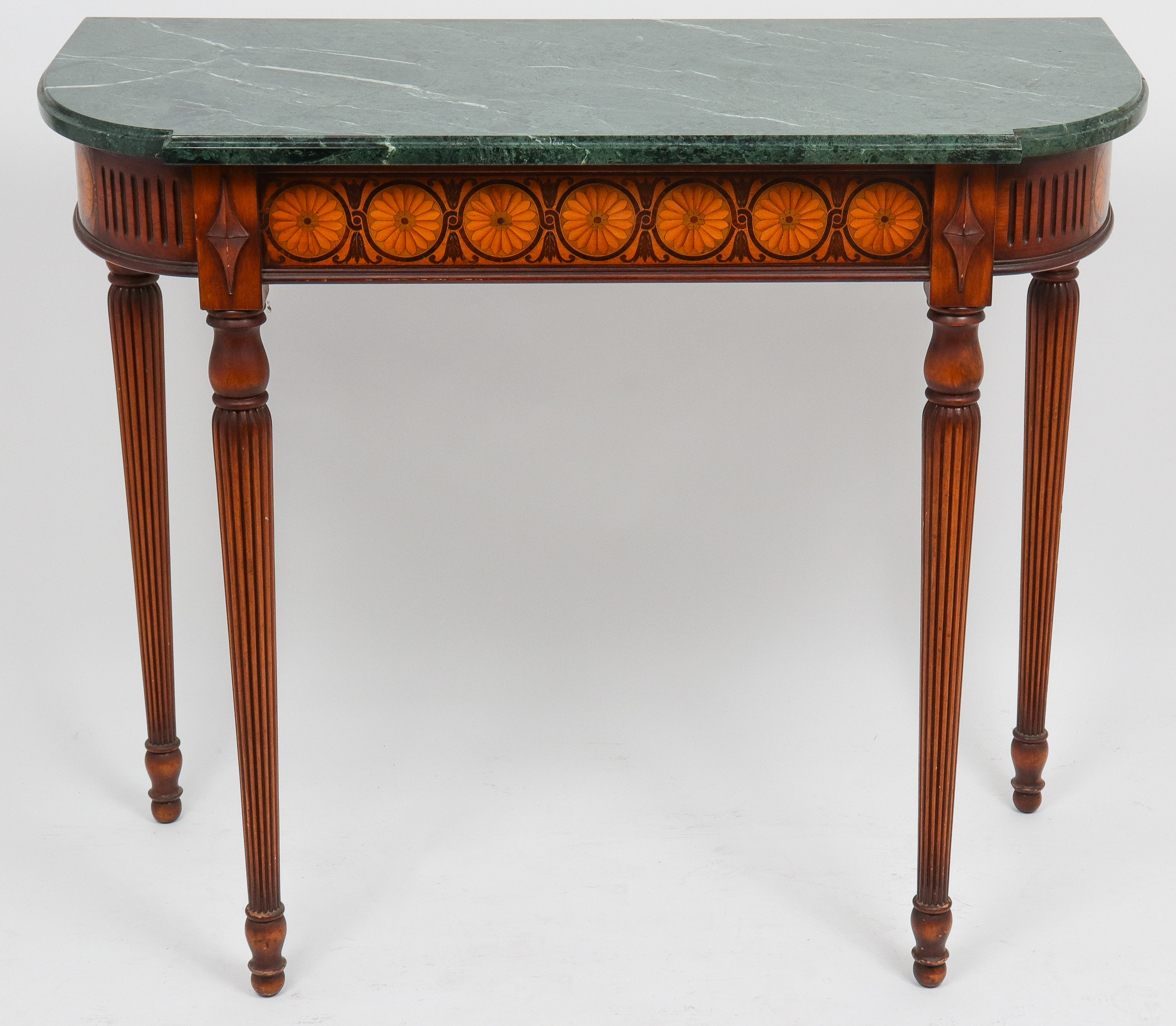NEOCLASSICAL STYLE GREEN MARBLE TOP